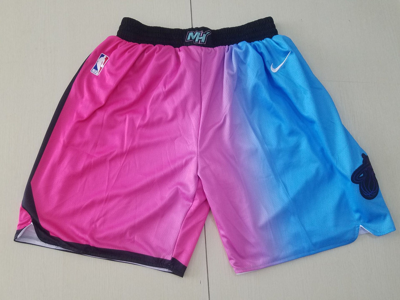  Men 2022 NBA Miami Heat pink shorts